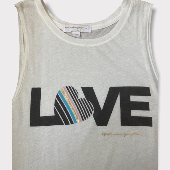 Spiritual Gangsta Retro Love Sheer Muscle Tank White Small - Picture 5 of 8